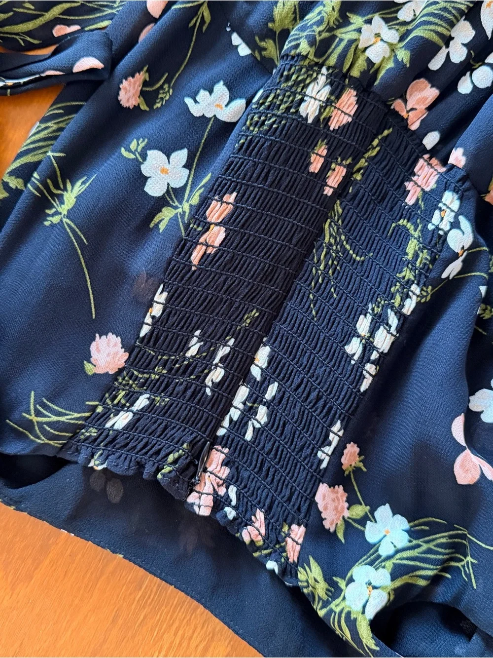 Reformation Black Floral Tie-Shoulder Midi Dress - Picture 5 of 6